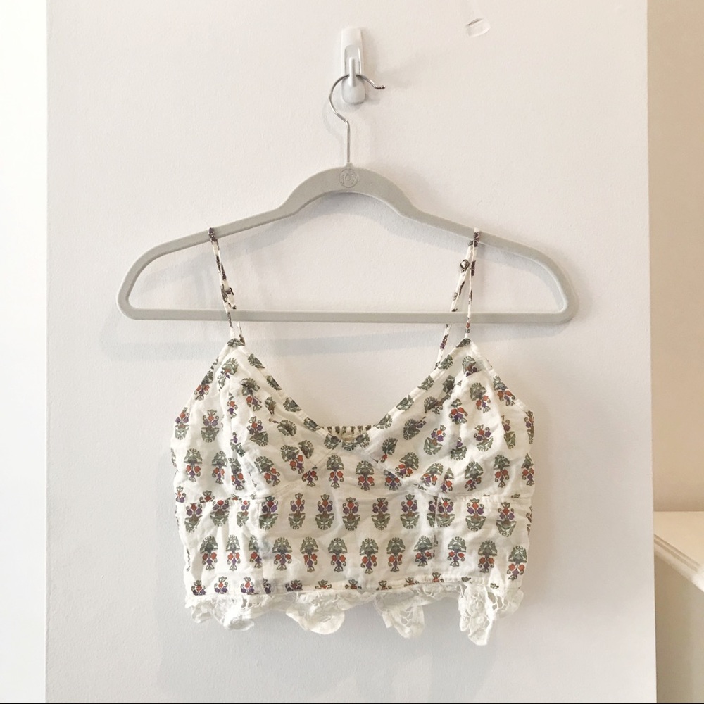 ⚡️SALE Free People Floral Lace Trim Bra Top